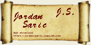 Jordan Sarić vizit kartica